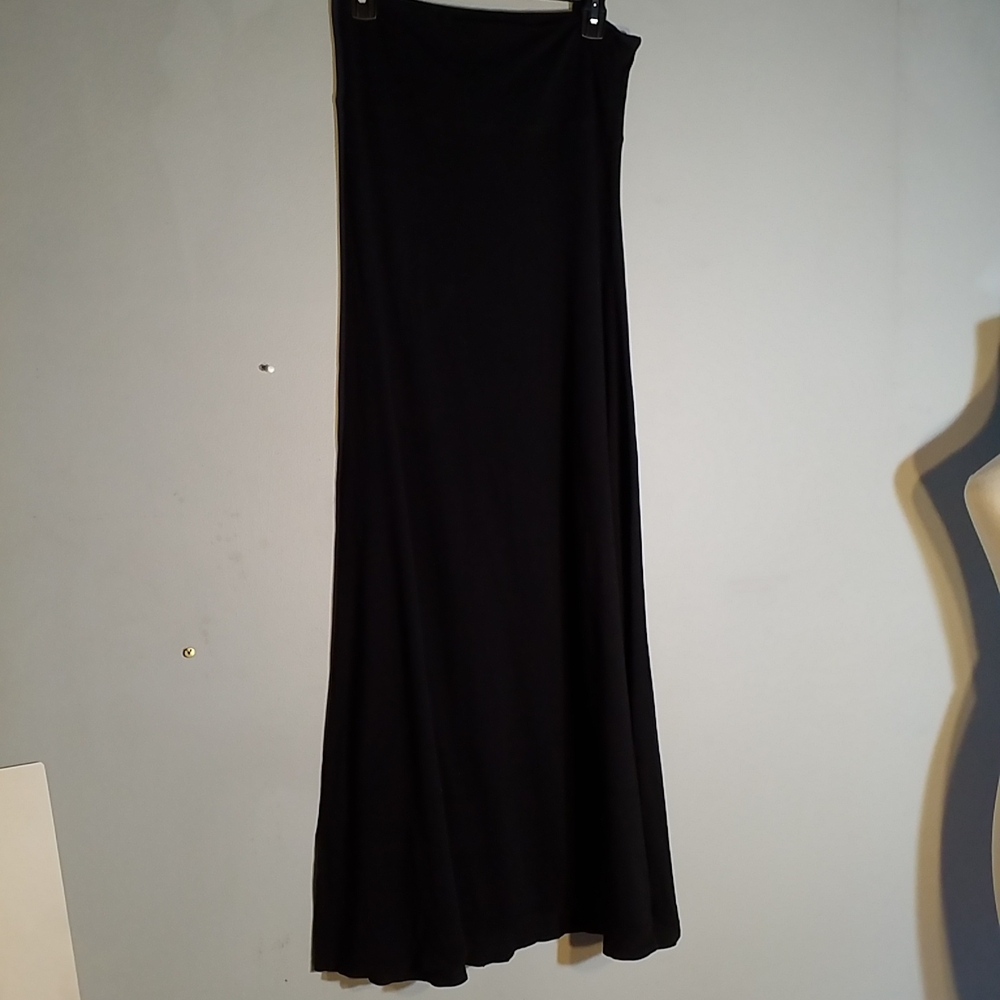 EXPRESS YOGA XS MAXI SKIRT Fold Over Waist Black
